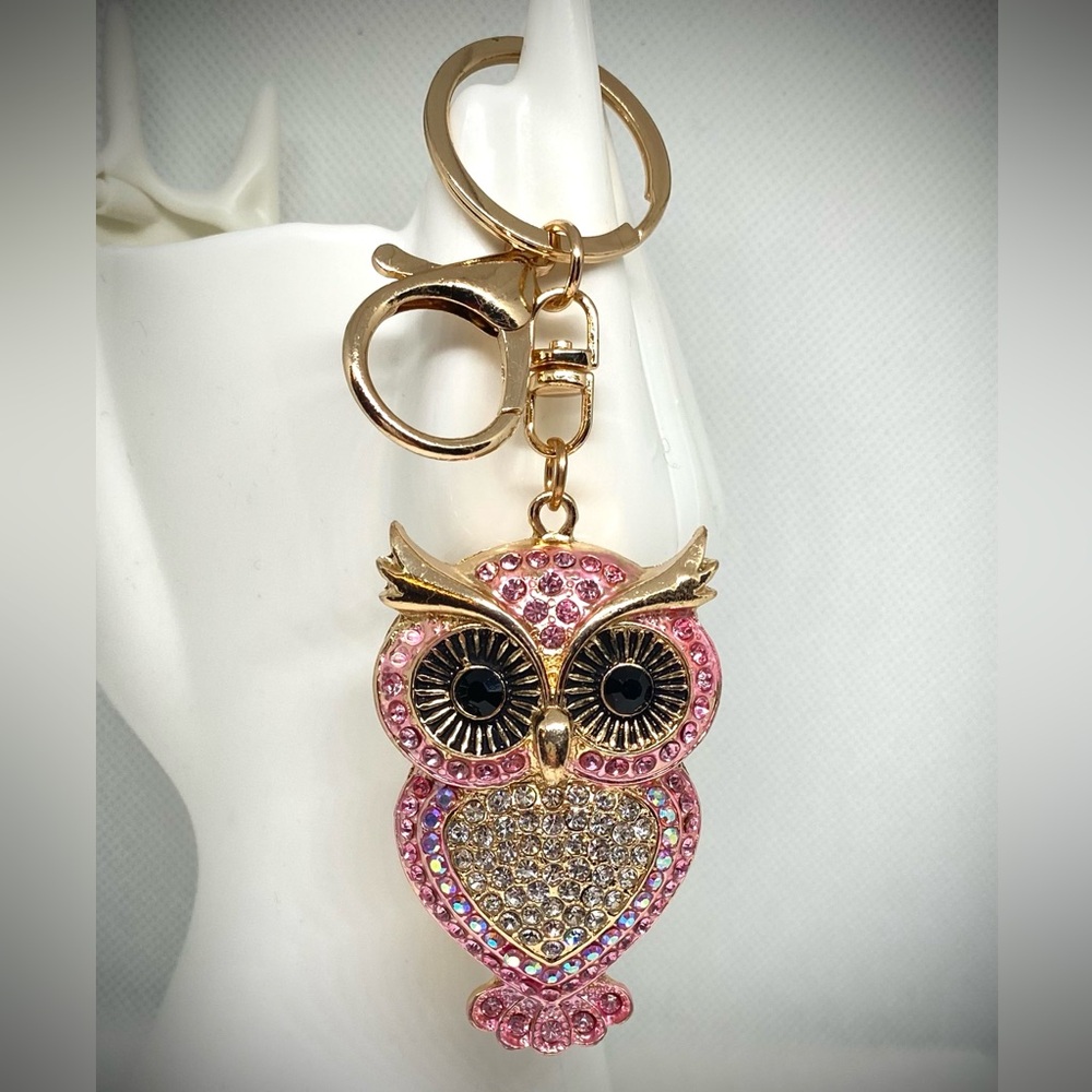 Sparkly Owl Keychain and Bag Charm—Wisdom and Style in One—NWOT